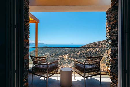 Βεράντα με θέα στη θάλασσα